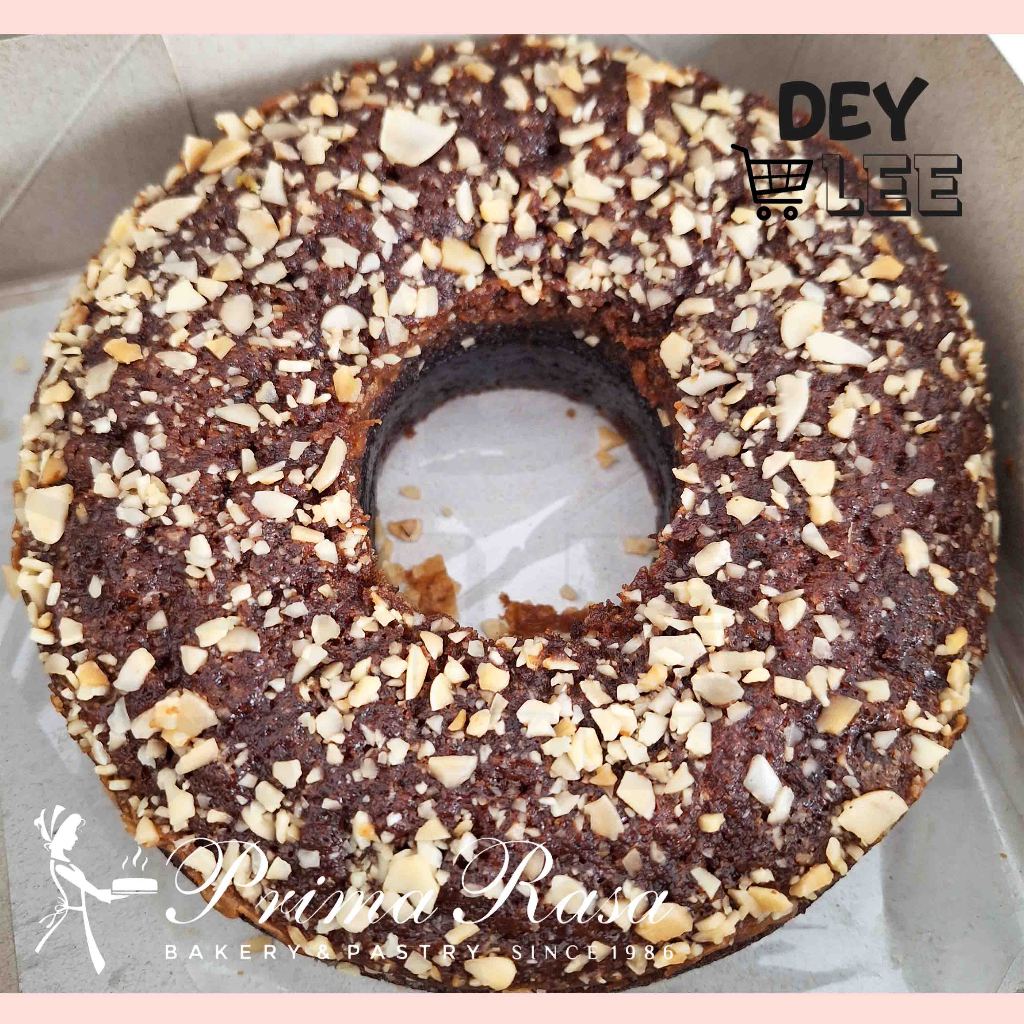 

PRIMARASA Bolu Caramel Topping Kacang Bulat 15cm Bandung