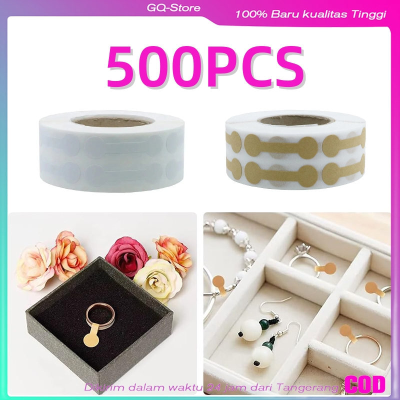 

500Pcs Label Perhiasan / Label Stiker Gantung / Label Tag Harga Bentuk Bulat Untuk Perhiasan / Label Kalung Label Pita