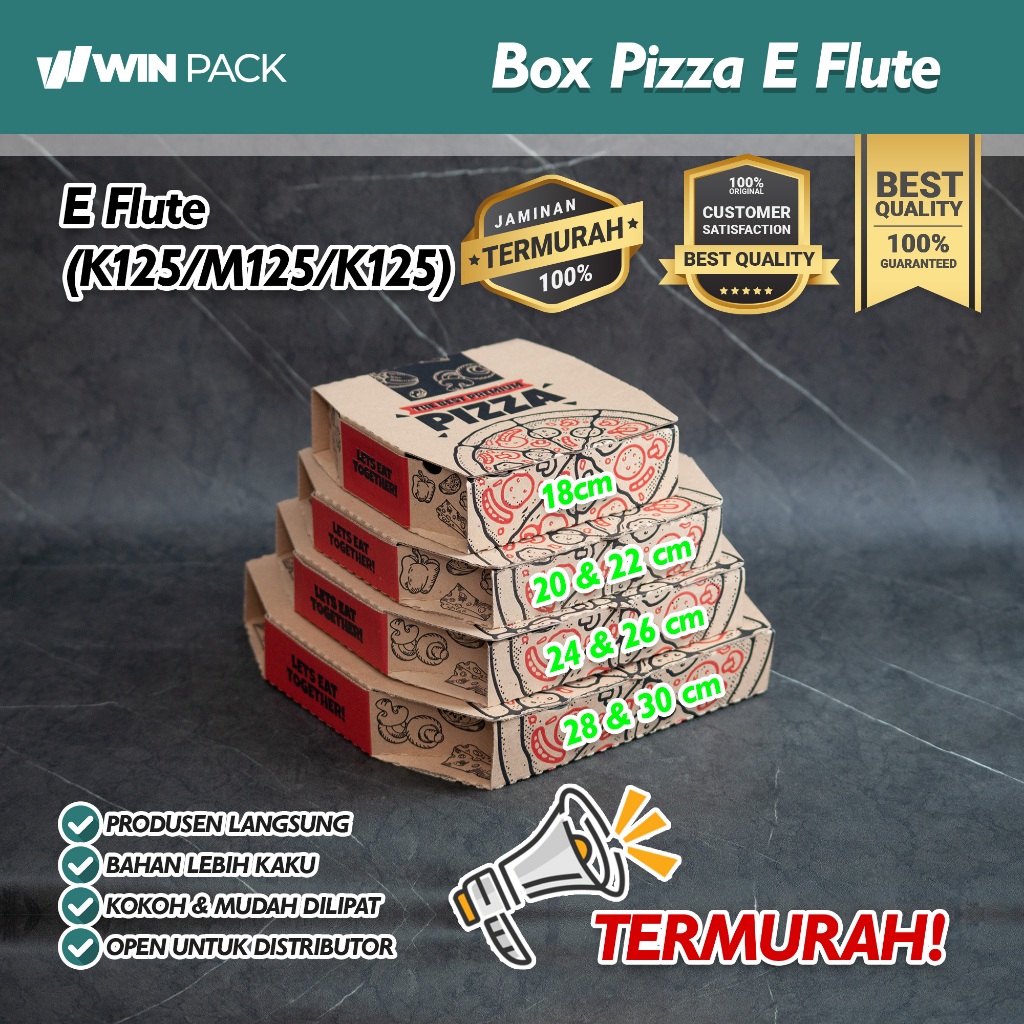 

iDk90 (Isi 20 Pcs) Box Dus Pizza 26x26 Bahan E Flute Motif
