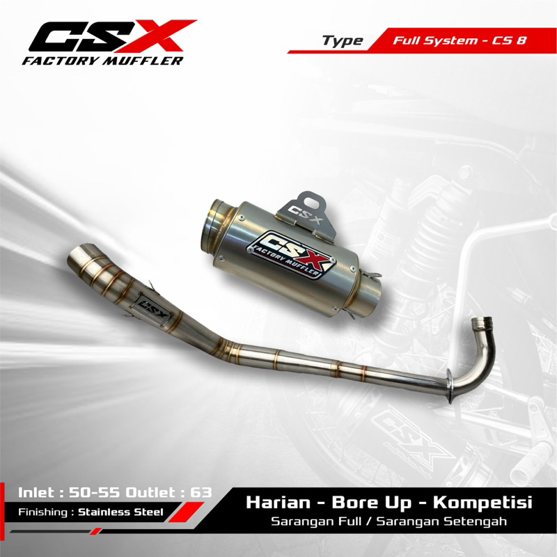 Knalpot Racing CSX - Type CS 8 - by CSX FACTORY MUFFLER