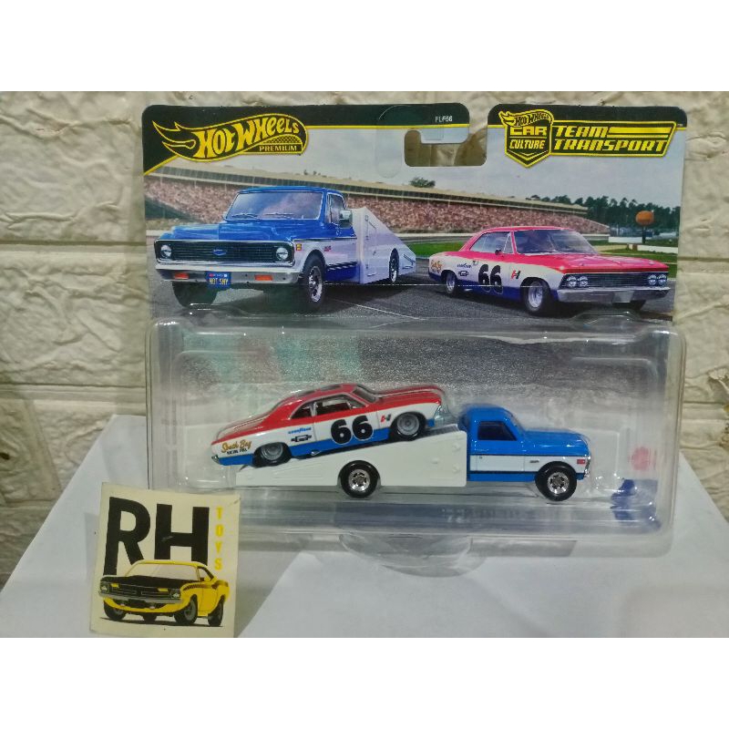 Hot Wheels 66 Chevelle 72 Chevy Ramp Truck Team Transport Premium ban karet