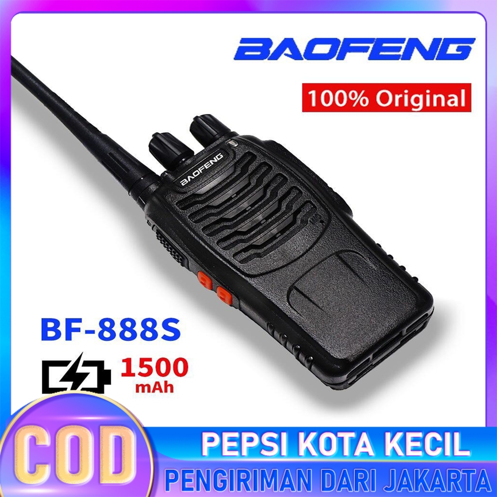 2pcs Walkie Talkie BF-888S Walkie Talkie Portabel Tahan Air Jarak Jauh 10km (Maks) Radio 2 Arah Walk