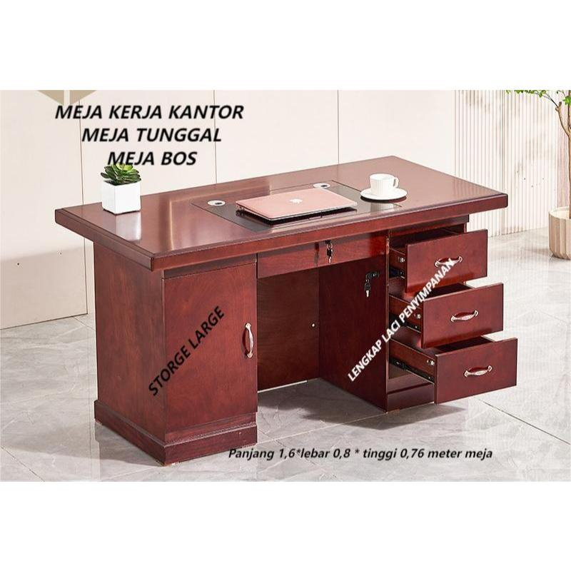 Meja kantor / meja komputer tunggal meja kayu solid kantor meja tulis staf