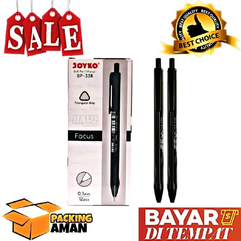 

BOLPEN JOYKO VOCUS BP 338 TINTA WARNA HITAM Stationery