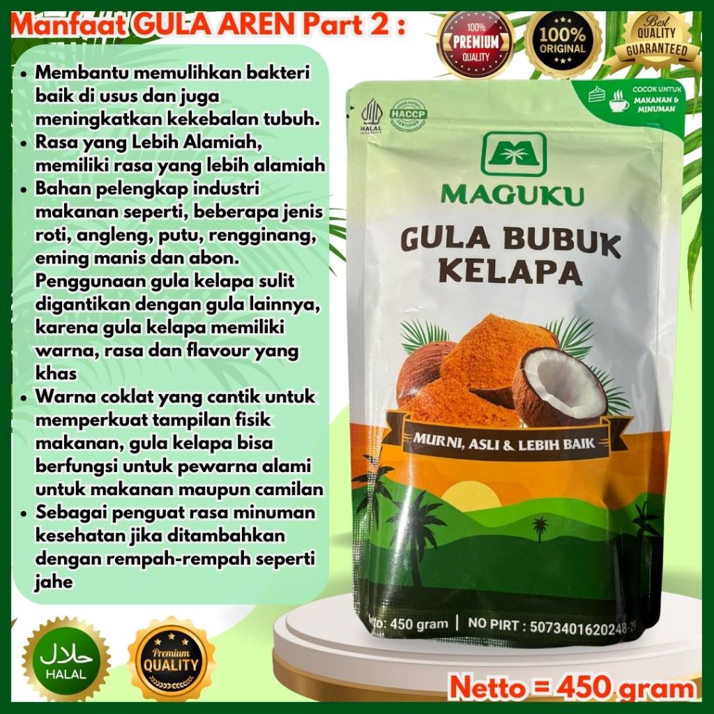 

GULA SEMUT GULA BUBUK KELAPA GULA KELAPA BUBUK 100%, KUALITAS PREMIUN