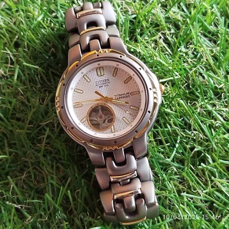 jam tangan pria CITIZEN titanium automatic sekleton dial original