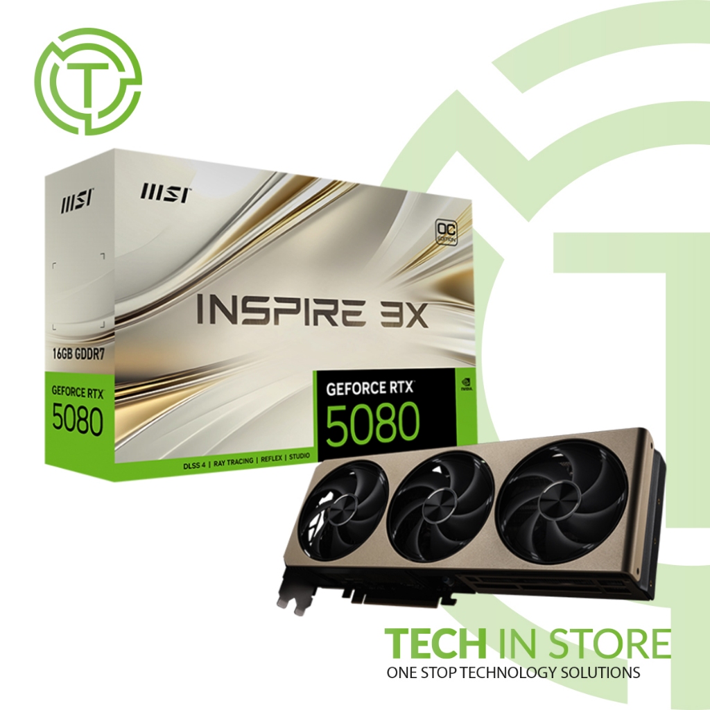 VGA Card MSI GeForce RTX 5080 16G INSPIRE 3X OC - 16GB GDDR7