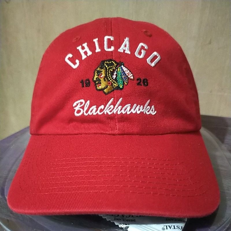 topi chicago blackhawks NHL.merah.used
