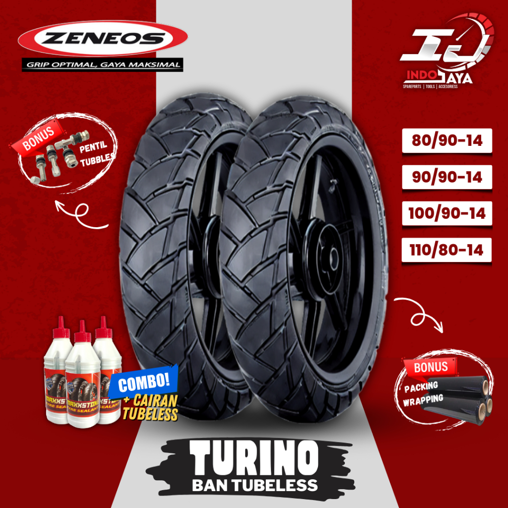 [READY COD] BAN ZENEOS TURINO DUAL PURPOSE (80/90-14 - 90/90-14 - 100/90-14 - 110/80-14) BAN TUBELES