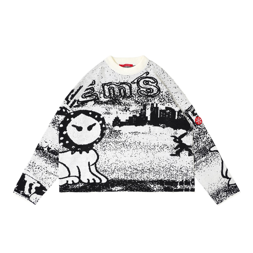 Unfinished Knit Premss - "CATS" WH