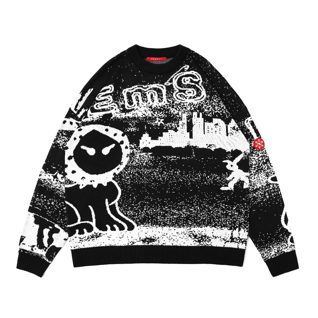 Knit Black Premss - "CATS" BL