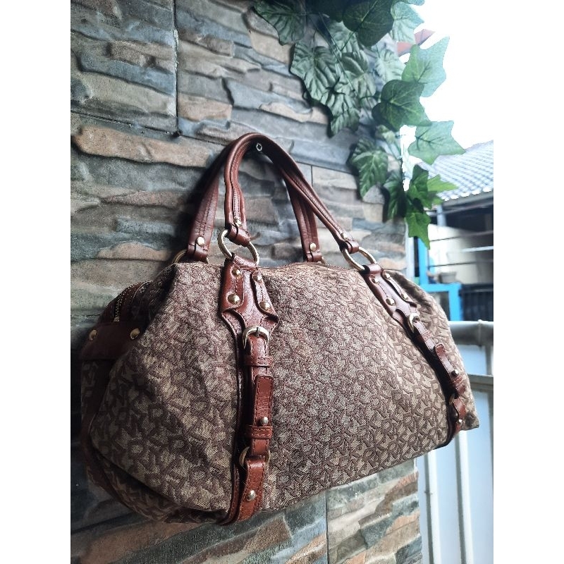 Totebag Cokelat DKNY - TAS PRELOVED BRANDED ORIGINAL