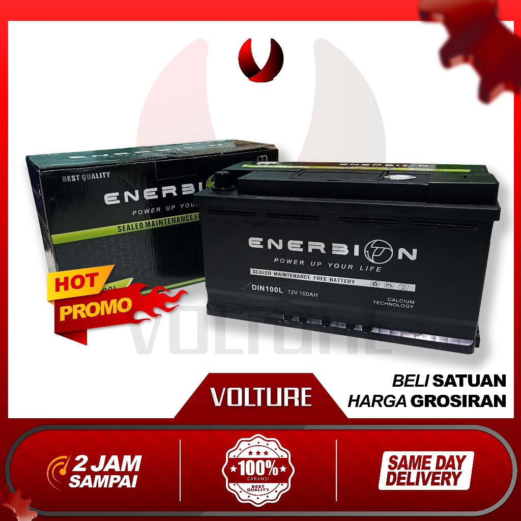 aki mobil ( bergaransi 10 bulan ) original ENERBION DIN 100 / 60038 / 6004412v 100ah AUDI A3 A6 TT S