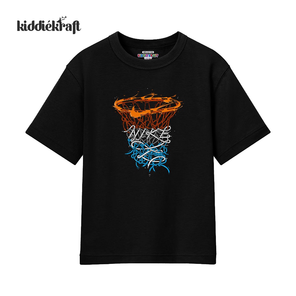 KiddieKraft - Kaos Anak Nike Baju Anak Nike Distro Cotton Combed Unisex - Nike Air Flame