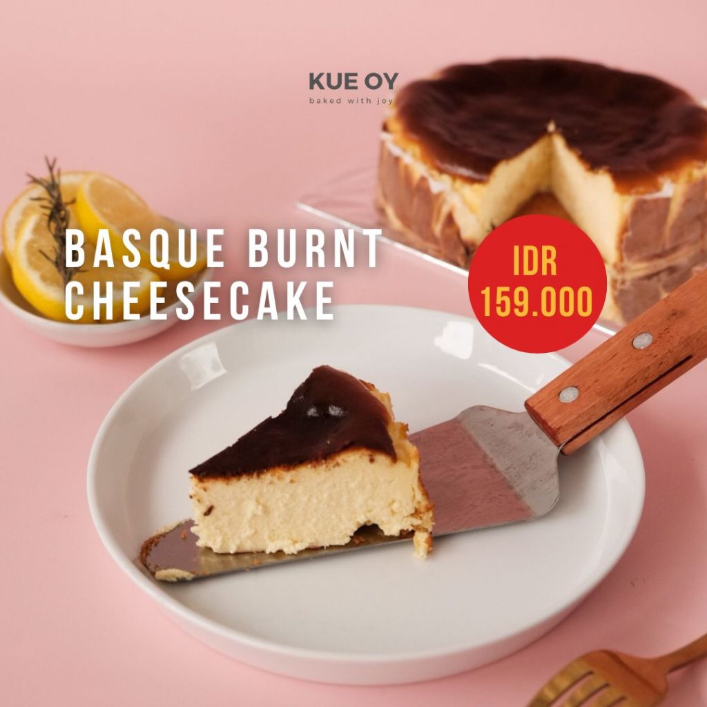 

BASQUE BURNT CHEESECAKE - Dessert / Birthday Cake / Kue Keju