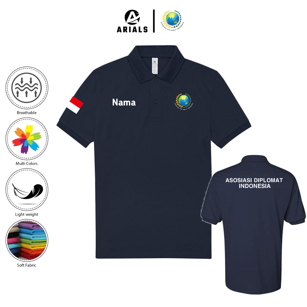 Arials Polo shirt Baju Kaos Kerah Asosiasi Diplomat Indonesia