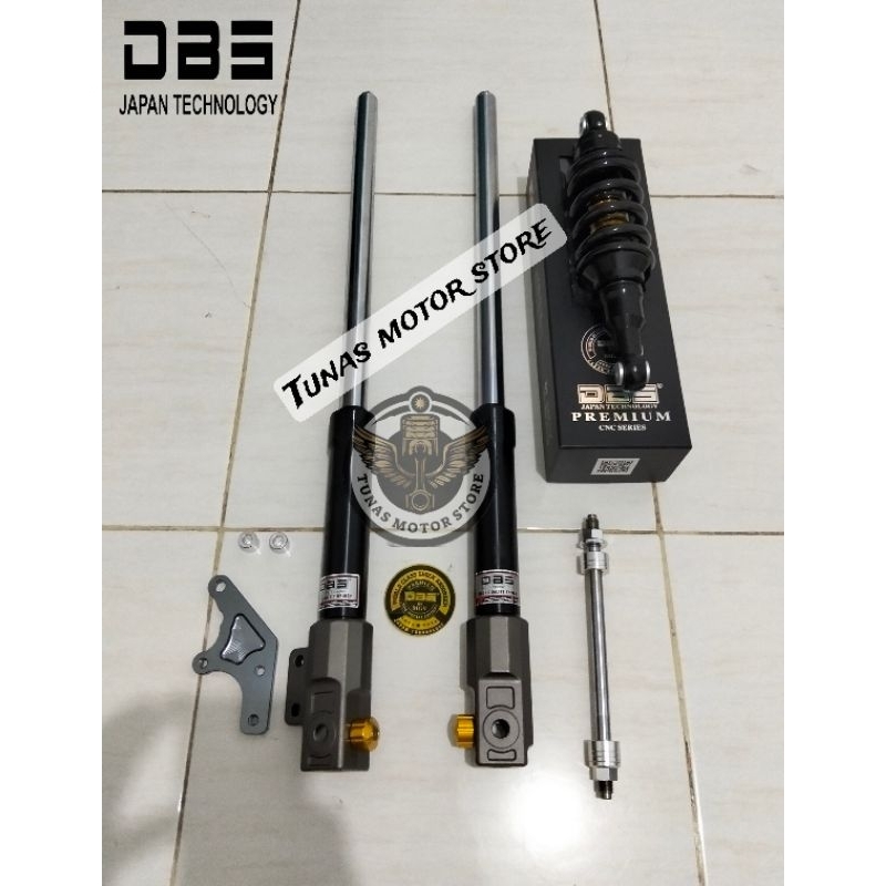 PAKETAN SHOCK DEPAN BELAKANG DBS SATRIA FU 150 SHOCK DEPAN ASSY DBS FU150 SATRIA FU 150 MONOSHOCK DB