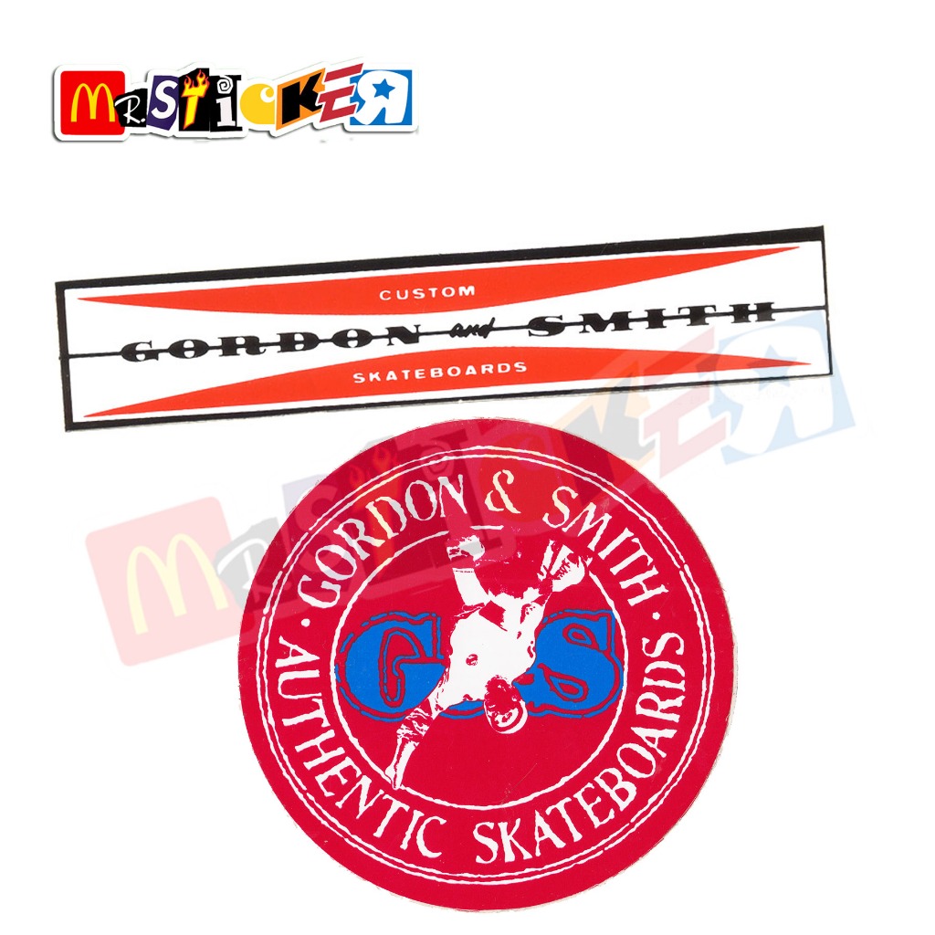 

sticker Gordon and Smith custom skateboards logo stiker retro G&S