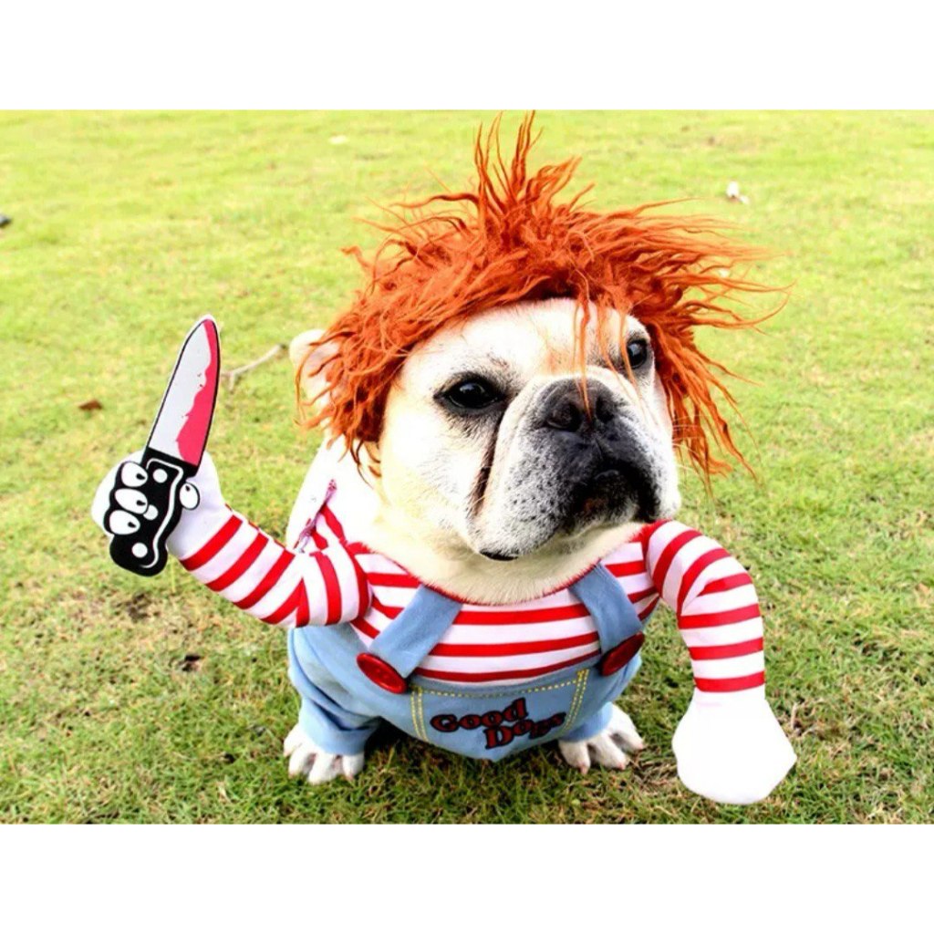 jual baju anjing/ baju kucing tipe chucky costume