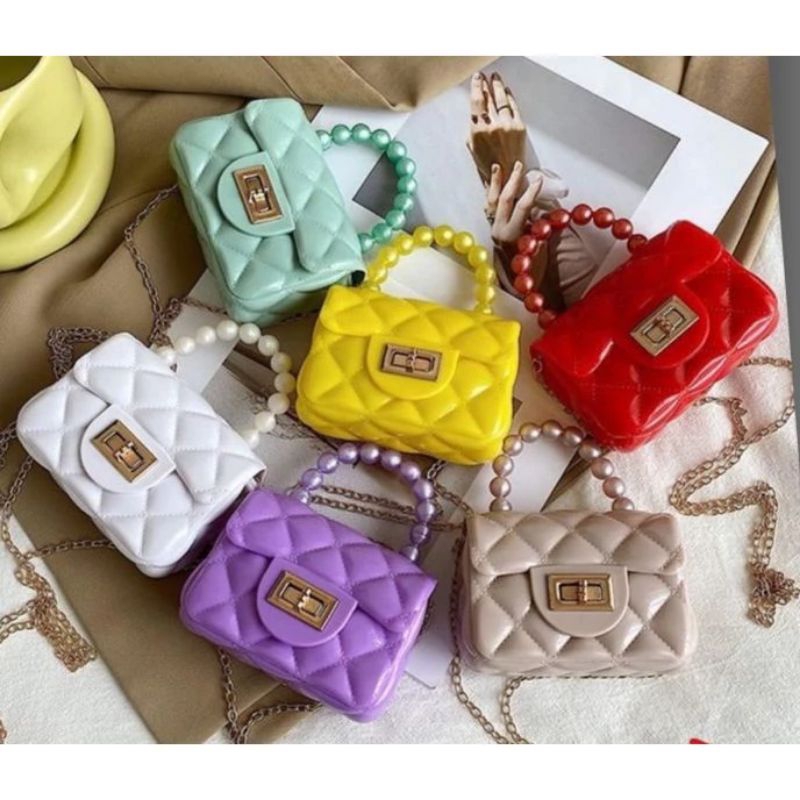 TAS SELEMPANG MINI JELLY PEREMPUAN / HANDBAG KECIL ANAK CEWEK / TAS MINI JELLY GLOSSY WANITA