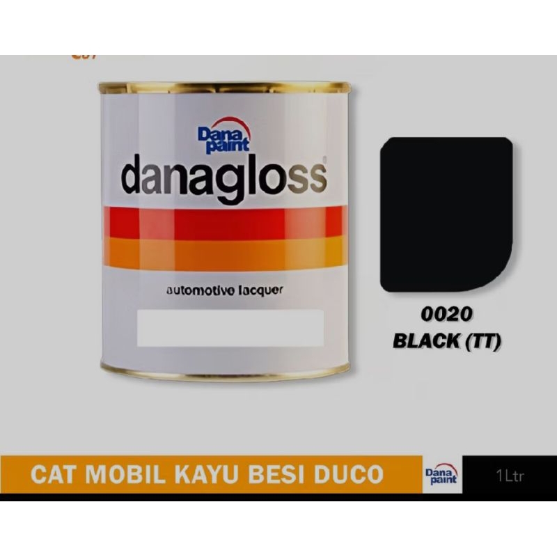 CAT DANAGLOSS 0020 Black (Tt) - Cat Mobil Kayu Besi Duco