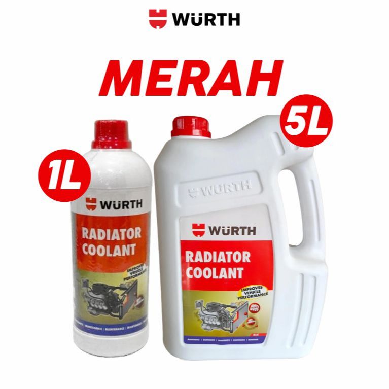 WURTH Coolant Air Radiator Cairan Pendingin Mesin Mobil & Motor Kualitas Jerman 5 & 1 Liter AST RB9