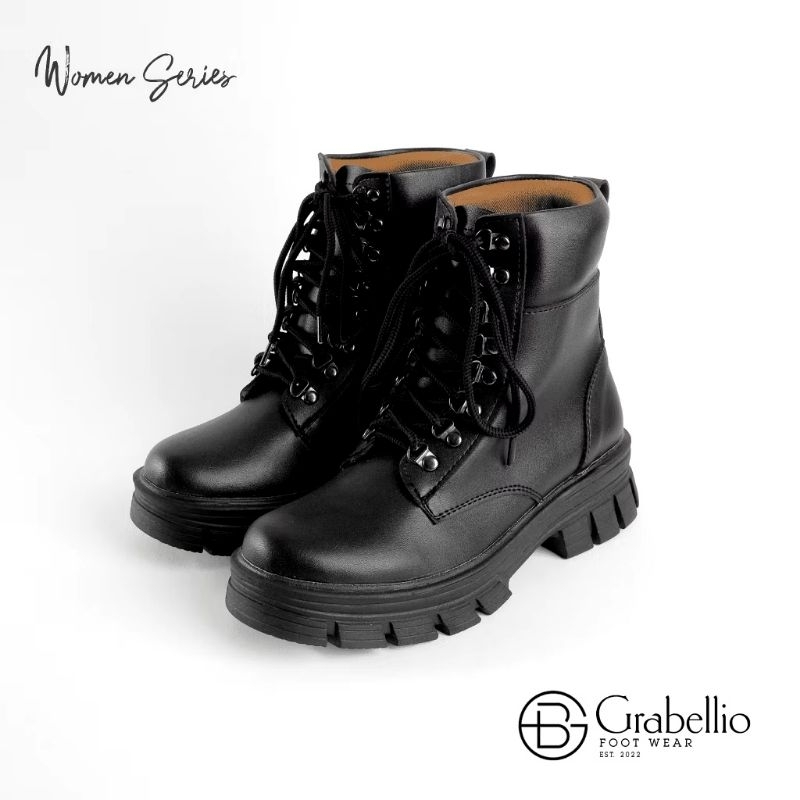 GRABELLIO - HILLARY BOOTS | Sepatu Boots Tinggi Wanita | Boots Hak Tinggi Wanita