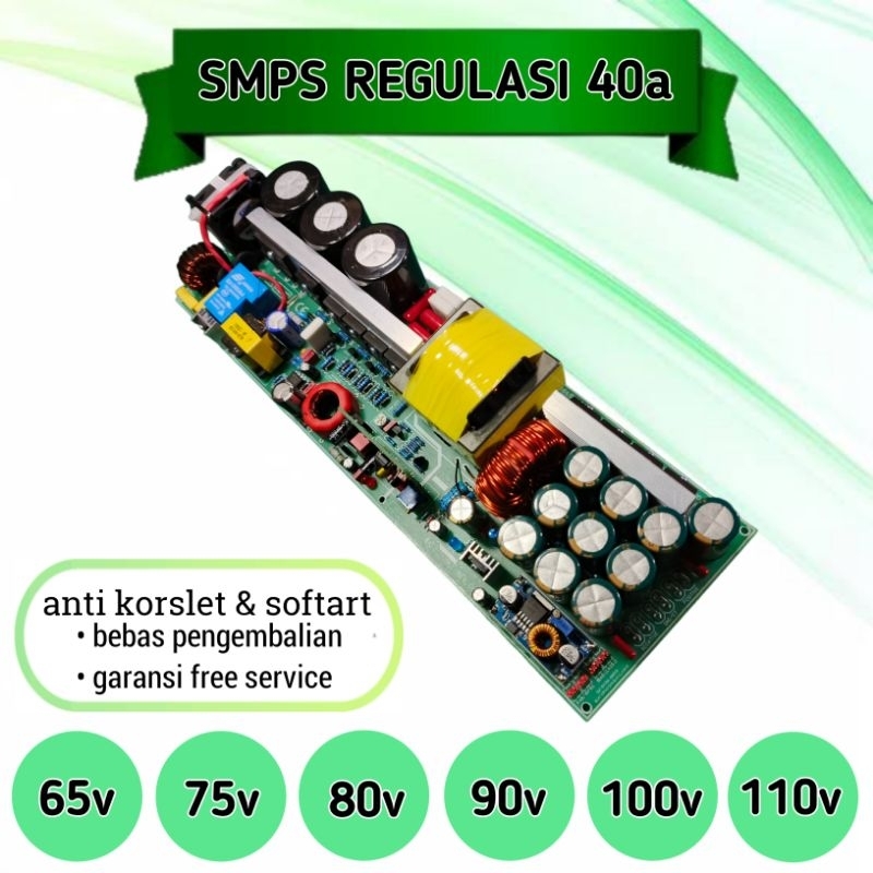 trafo smps fullbridge regulasi 40A 5000W / 5kva CT 65v 75v 80v 90v 100v 110v 120v 130v 140v power su