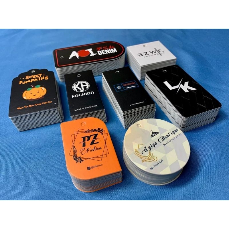 

free design hangtag tebal 700 gsm | label baju | label harga | hang tag distro minimal 100 lusin