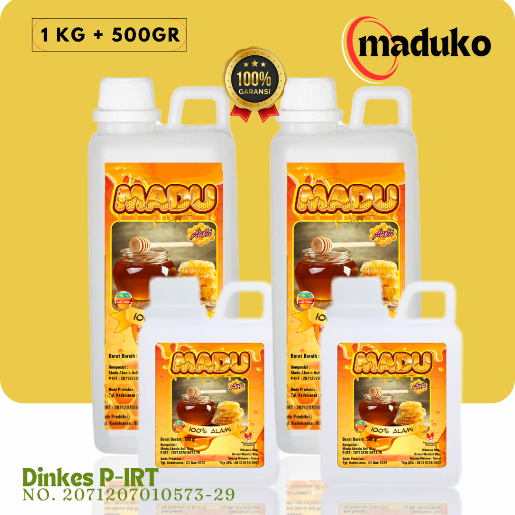 

Maduko - Madu Asli 100% Tanpa Campuran 1000g