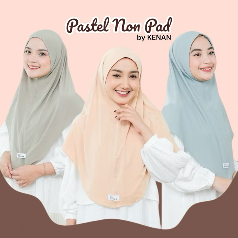 PASTEL INSTAN KENAN BERGO KENAN NON PAD KENAN DAILY HIJAB JERSEY