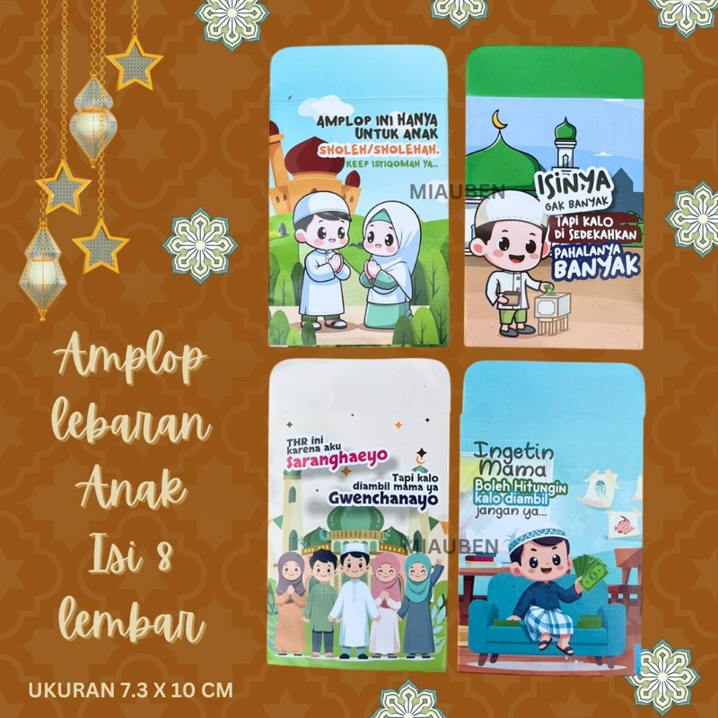 

angpao lebaran anak anak amplop lebaran anak isi 8