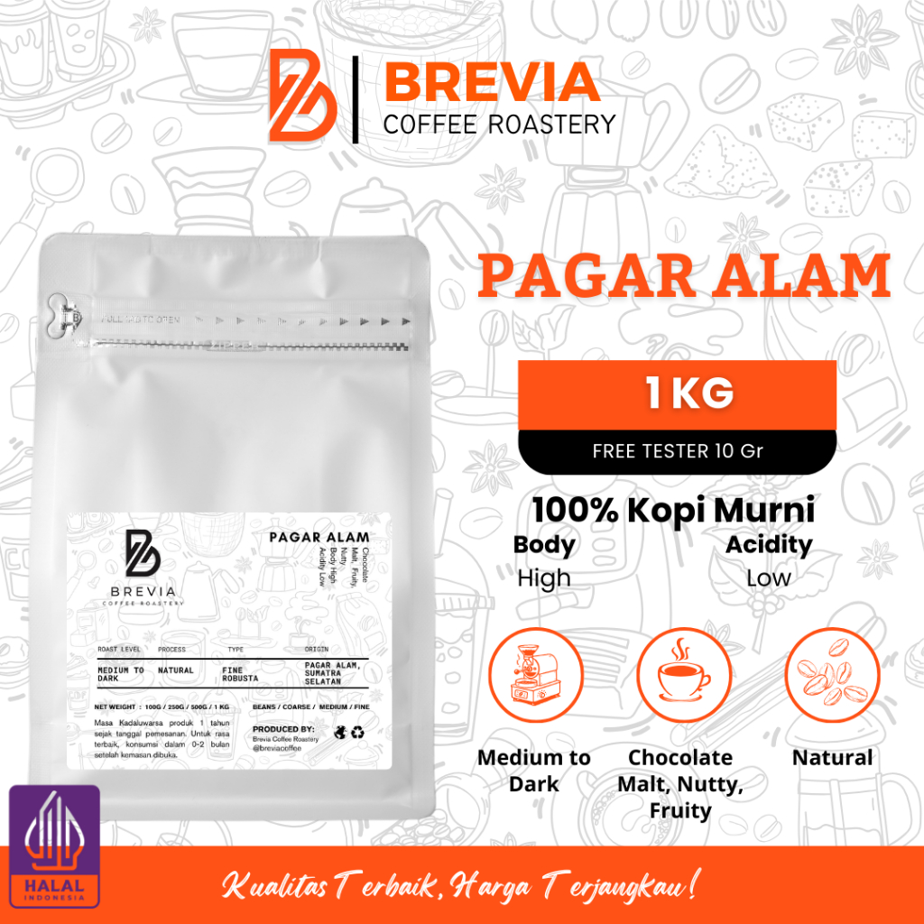 

Kopi Robusta Pagar Alam Bubuk Murni Biji Premium 1 Kg - Asli Original