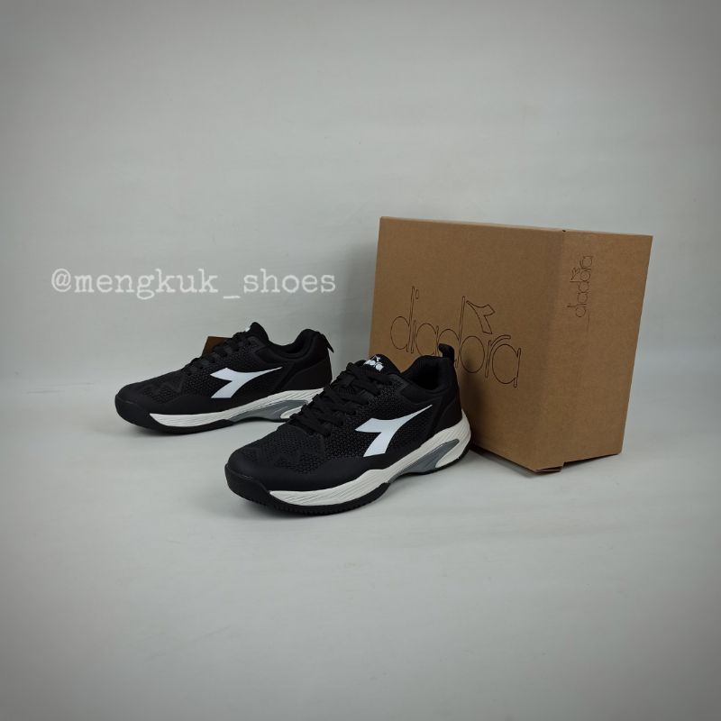 Sepatu Tenis Diadora Kuro F BLACK Original BNIB - SEPATU TENNIS SPORT