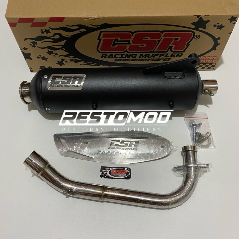 KNALPOT MIO SPORTY SMILE CSR MUFFLER FULL SYSTEM KNALPOT CSR MIO SPORTY MIO SMILE ORIGINAL CSR