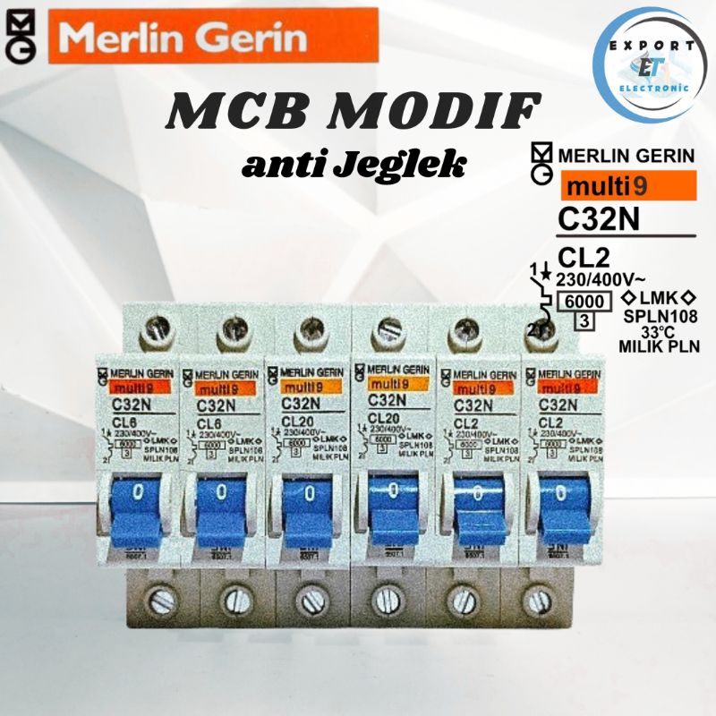 Mcb PLN merlin gerin modif anti jeglek Ori