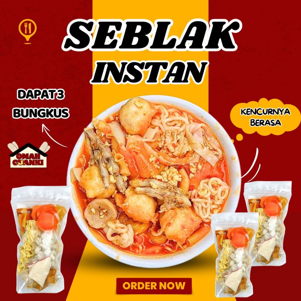 

3 BUNGKUS SEBLAK INSTAN LEVEL PEDAS - HOTPOT INSTAN
