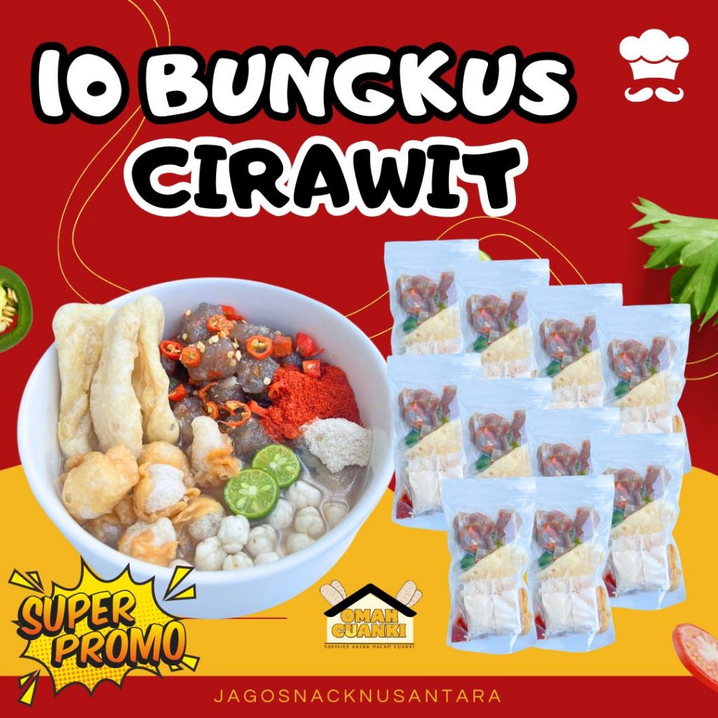 

10 Bungkus Boci Cirawit Pedas Food Kaldu Hotpot Instan