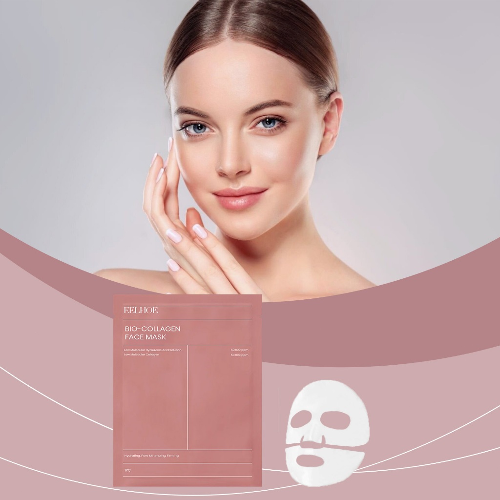 Eelhoe Bio-Collagen Face Mask Masker Kolagen Anti Aging Dan Pencerah Anti Aging Collagen Pengencang 