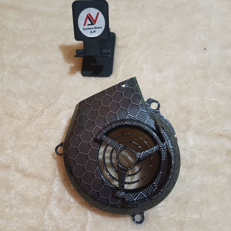 Tutup Kipas Mio Soul Karbu Full Karbon Celup - Carbon WTP