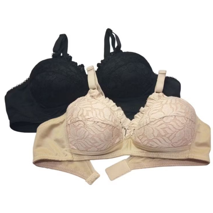 Bra wanita 2 pcs Brokat Renda nyaman Bh busa tanpa kawat Bh cewek remaja dan dewasa
