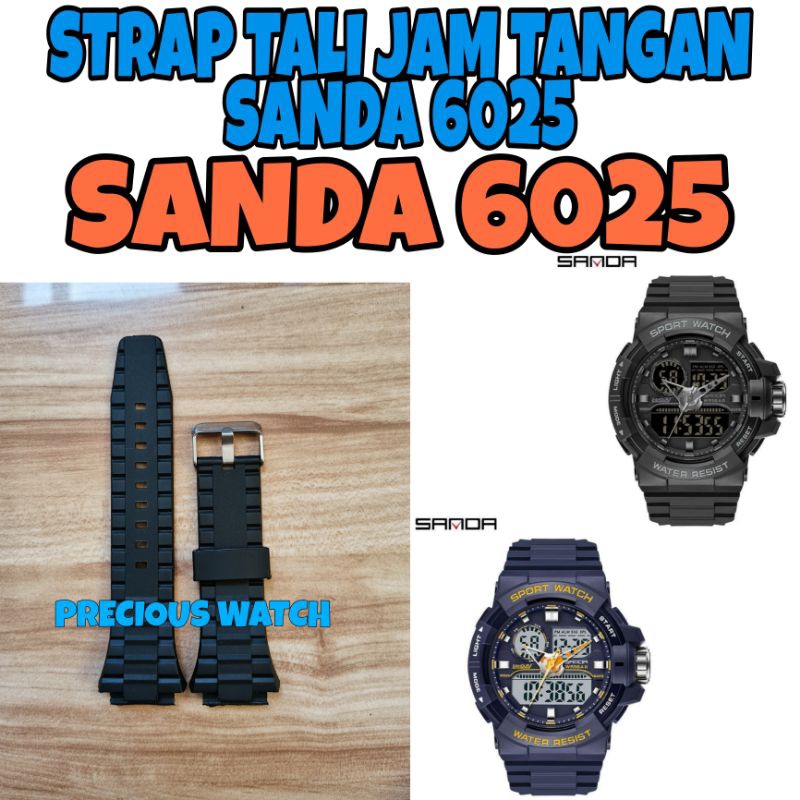 Strap tali jam tangan untuk Jam Tangan Sanda 6025 Sanda6025 Sanda-6025 berkualitas