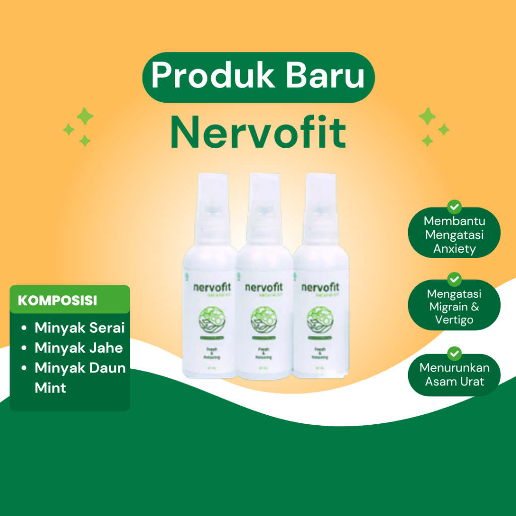 NERVOFIT Natural Oil bantu atasi masalah insomnia, sudah tidur dan sebagai aromaterapi