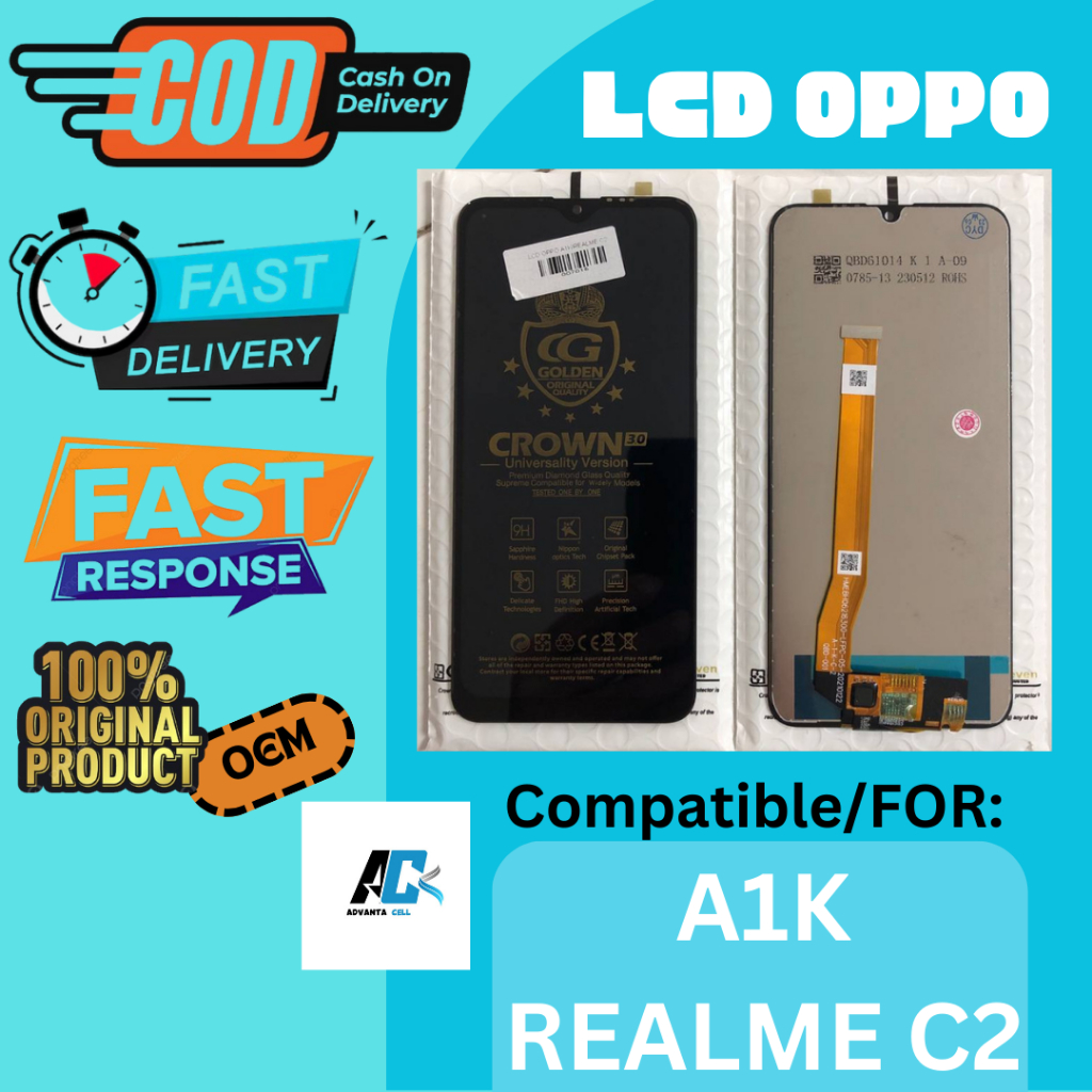 LCD OPPO A1K RM C2 LAYAR HP FULLSET TOUCHSCREEN GROSIR BARU IMPORT