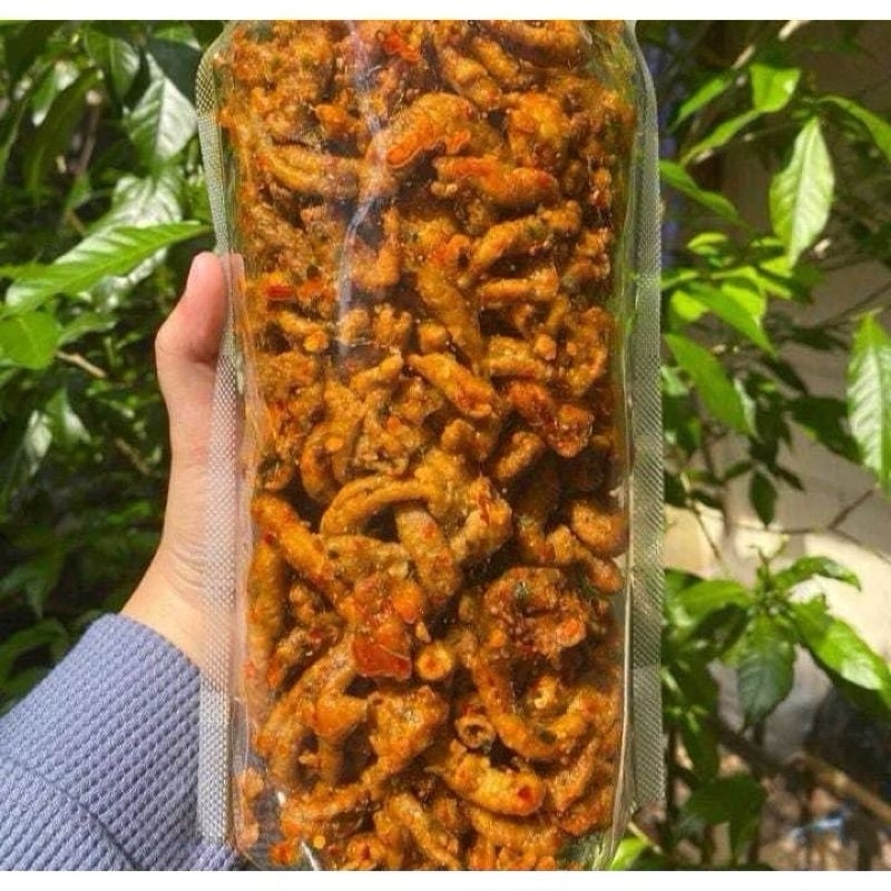 

Keripik usus pedas cikruh daun jeruk kiloan murah