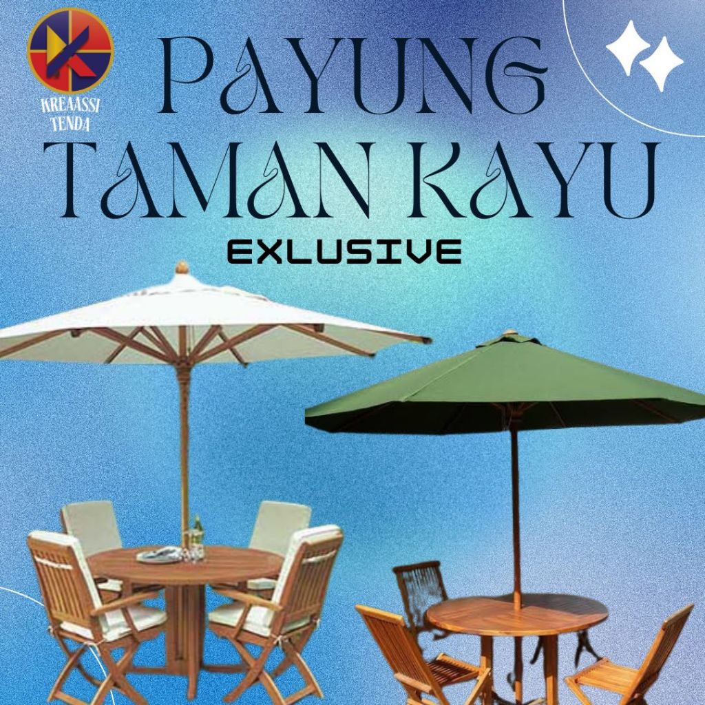 PAYUNG TAMAN TENDA PAYUNG TAMAN KAYU JATI, PAYUNG CAFE PAYUNG KAYU
