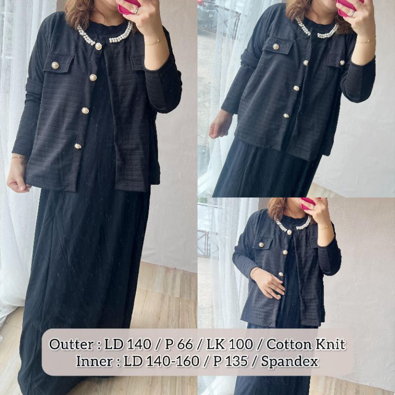 BEAUTYBIG - BIANCA CARDI SET KNITT PREMIUM JUMBO BIGSIZE