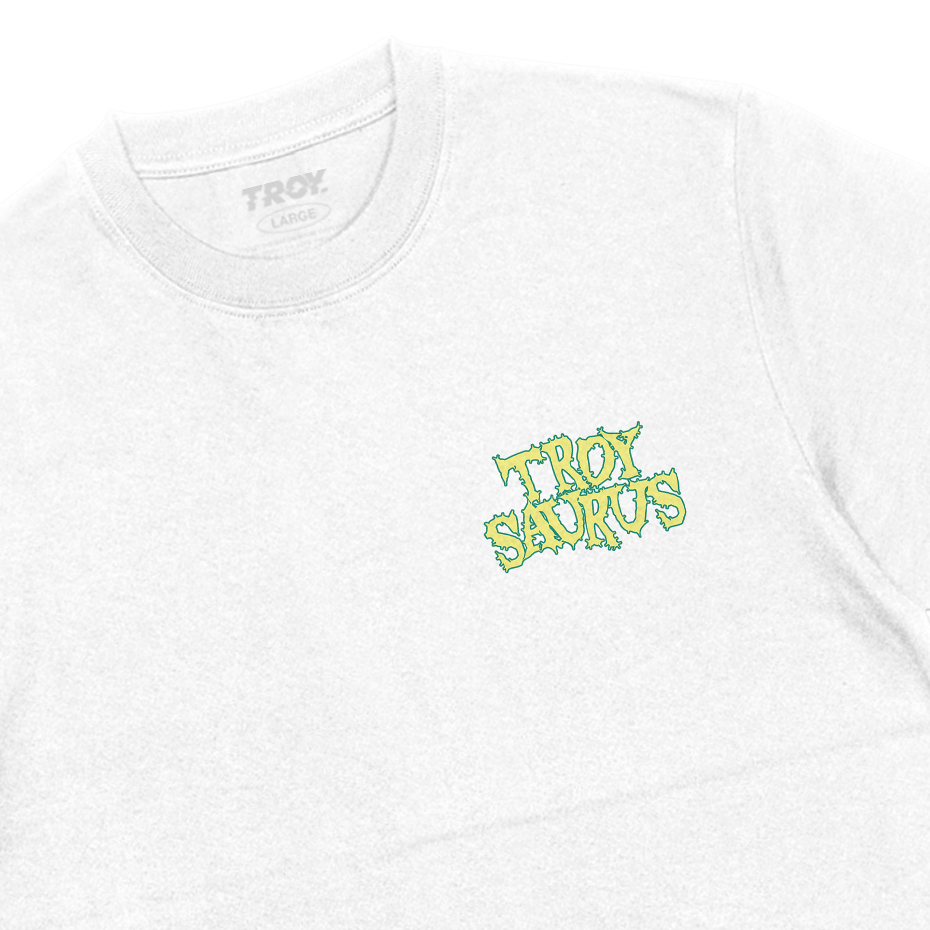 Troy Company Tshirt White Saurus - Kaos Pria Lengan Pendek Putih MT 2809
