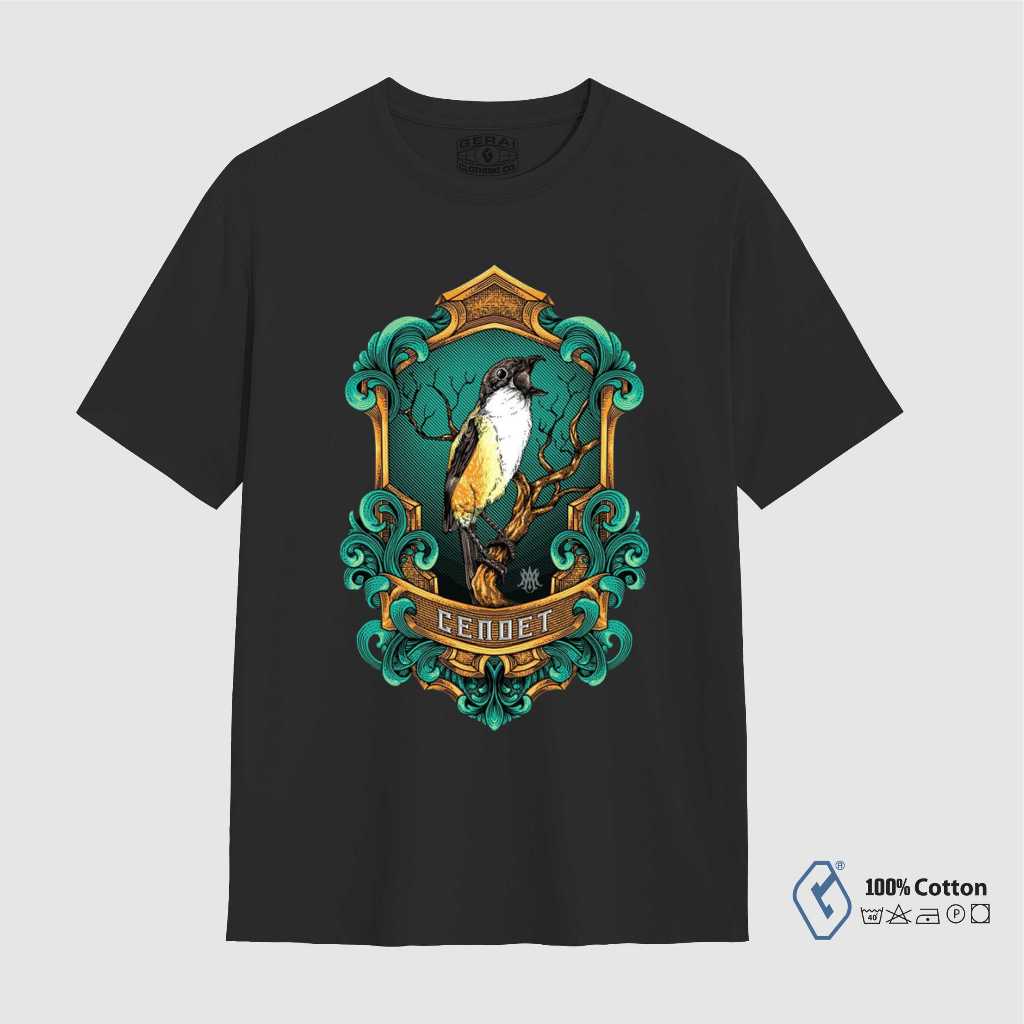 kaos distro cendet burung kicau / baju kicau mania cendet