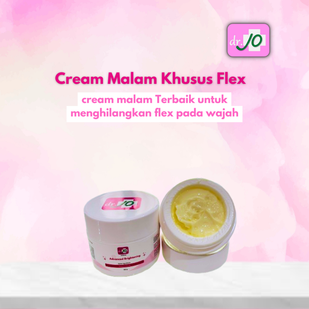 DR JO CREAM MALAM FLEX ADVANCED BRIGHTENING | NIGHT CREAM KLINIK DR JO BPOM AMAN HALAL